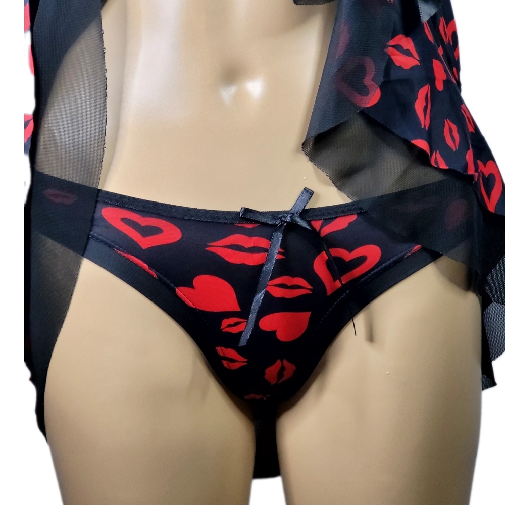 Red lingerie Babydoll Love and kisses set - 💥2/$25💥